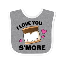 Inktastic Valentines Day I Love You S'more with Pink Hearts Boys or Girls Baby Bib