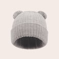 thumbnail image 6 of Toddler Hat Winter Knitted Hat With Bear Ear & Warm Lined - Thick Soft Yarn Cap,Warm Thermal for Cold Weather,Stylish Headwear for Outdoor Activities,Size:0-3 Years, 6 of 6