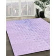 thumbnail image 3 of Ahgly Company Machine Washable Indoor Square Transitional Bright Lilac Purple Area Rugs, 3' Square, 3 of 7