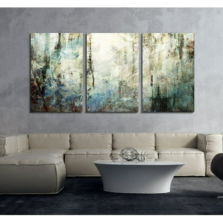 wall26 3 Panel Canvas Wall Art - Abstract Grunge Color Compositon ...