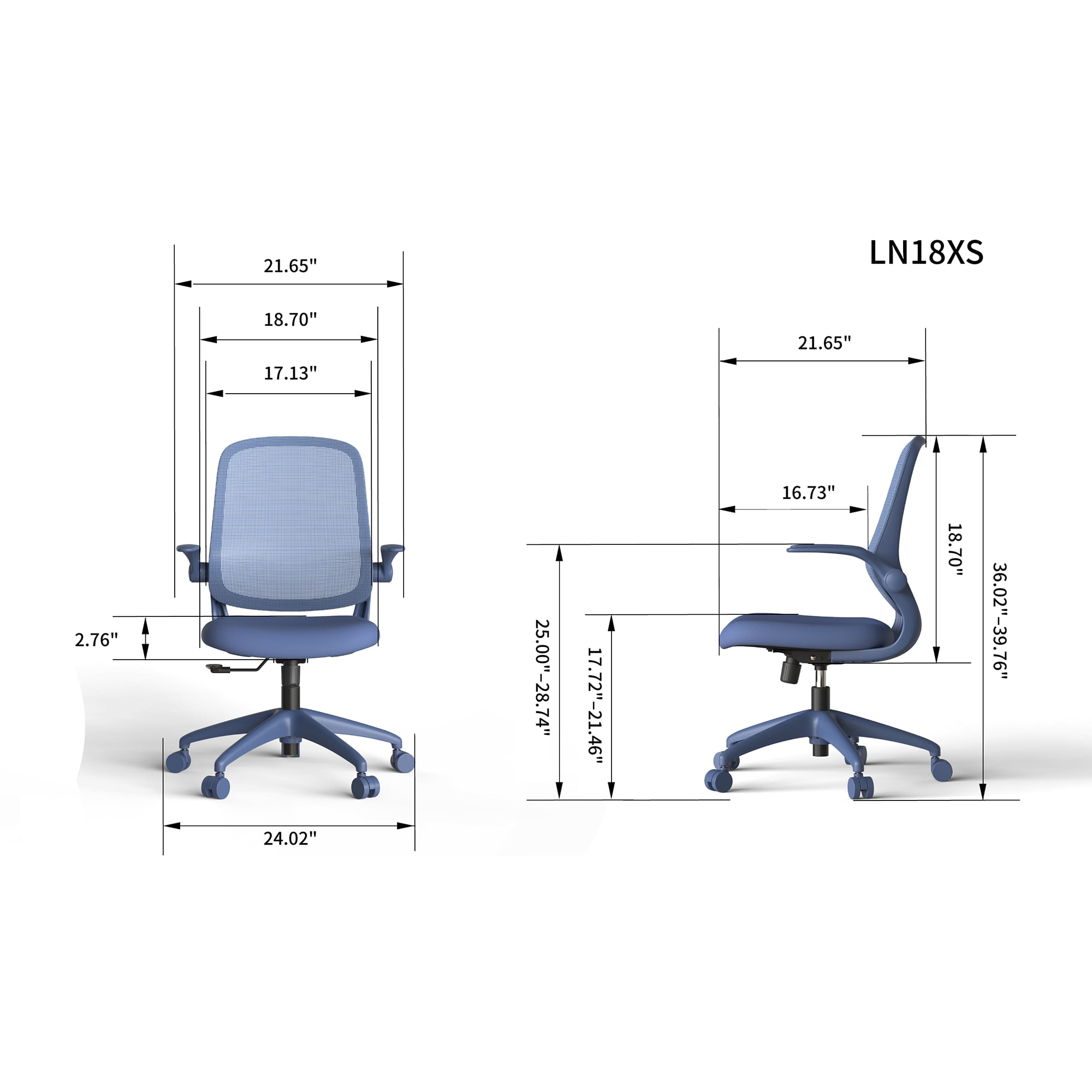 Ergonomic Mesh Office Chair 350LBS, Fireproof Molded Foam Seat with Flip-Up Armrest, Height Adjustable Swivel Rocking Desk Chair for Home Office