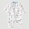 thumbnail image 4 of TOWED22 Kids Toddler Girl Boys Pajamas Pj Set Long Sleeve Sleepwear Loungewear Soft & Comfort 6-24 Months 2t 3t 4t 5t 6t 7t 8t 9t Children(Blue,6-12 M), 4 of 6