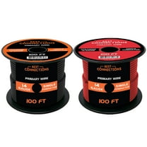 2 Spools 100' Feet 14 GA Gauge Primary Remote Wire Auto Power Cable Stranded