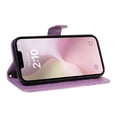 thumbnail image 4 of Dteck Pattern Case for iPhone SE4,Magnetic Leather Butterfly Floral Embossed Flip Case Card Slots Wallet Stand Cover with Wrist Strap for iPhone SE4,Purple, 4 of 7