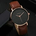 thumbnail image 2 of 4pcs/set Watch Set 1pc Men's Simple Quartz Leather Watch & 3pcs Braided Leather Bracelets Beaded Bracelets, 2 of 4