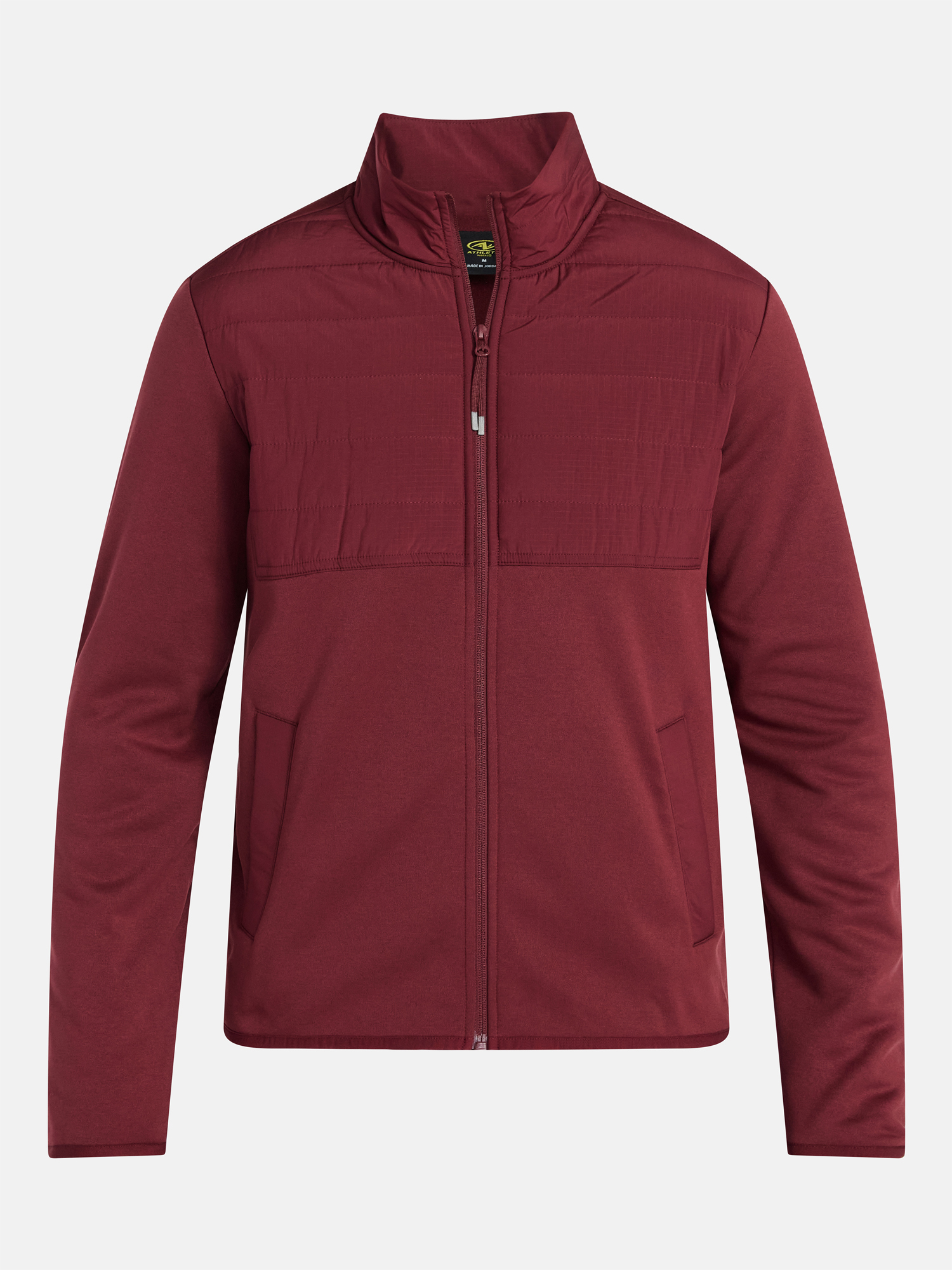 Athletic Works Men's and Big Men's Full Zip Mock Neck Hybrid Jacket, Size S-3XL