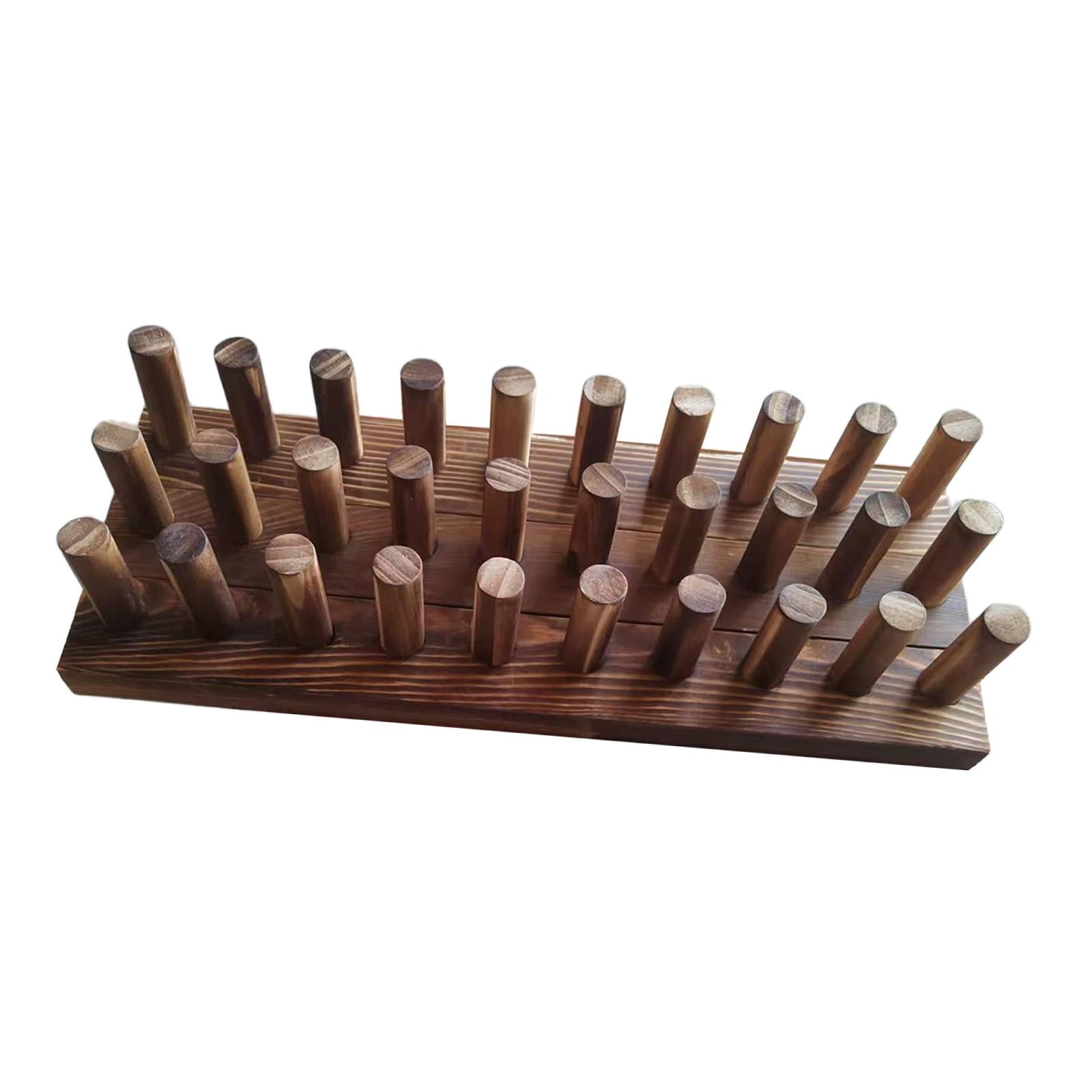 Wooden Loom Frame Knitting Loom for Chunky Blankets Wooden Peg Frame Sturdy Material for Home Decor Projects