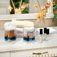 thumbnail image 4 of Yayeee 2 Pack Qtip Holder Bathroom Cotton Swab Canister with Lid Clear Dispenser Set, Abstract Painting, 4 of 6