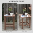 thumbnail image 4 of Outsunny 15" Patio End Table, HDPE Plastic, Brown, 4 of 9