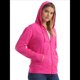 thumbnail image 3 of Sudadera con Capucha y Cremallera de Punto Flameado para Mujer, Camiseta Texturizada con Cremallera para Mujer Rosa Roja XXL, 3 of 8