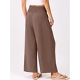 thumbnail image 3 of Pantalones cortos ANRABESS de pierna ancha y cintura alta Palazzo Coffee, 3 of 6