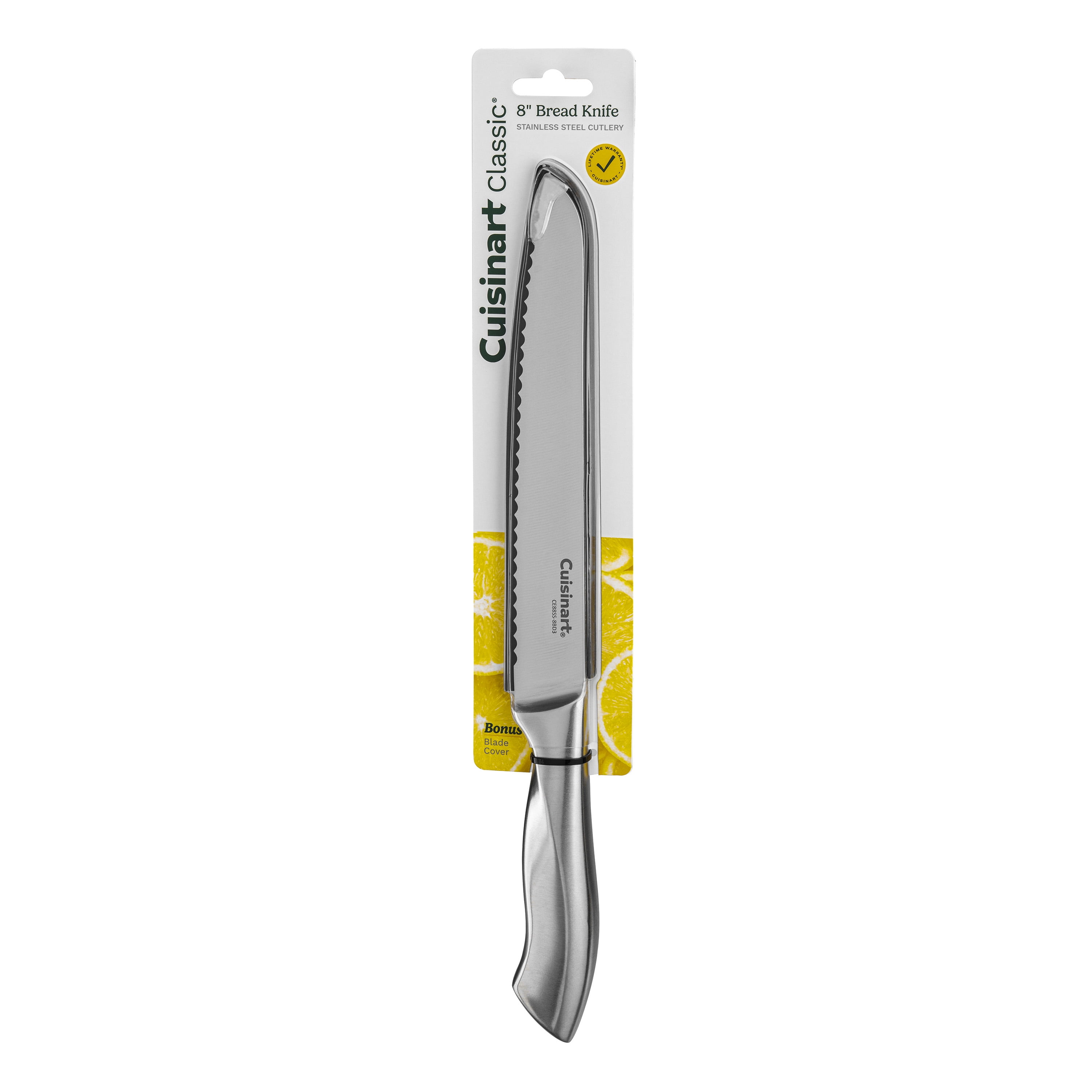 Cuisinart Classic Stainless Steel 8” Bread Knife with Blade Guard