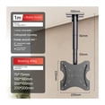 thumbnail image 2 of Ceiling TV Mount Full Motion Bracket Flat Curved TVs/Monitors Swivel Tilt Height Adjustable ,Adjustable, 2 of 5