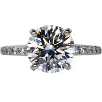 1 Carat Ct VS Lab Grown Diamond Engagement Ring Solitaire Round Created in 14k White Gold Real Genuine for Women Golds