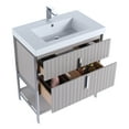 thumbnail image 5 of Fine Fixtures Serenity 30 in. W x 18 in. D x 33.5 in. H Bathroom Vanity in Bright Taupe with White Gel Coated Thick Edge Top with Chrome Hardware, 5 of 5