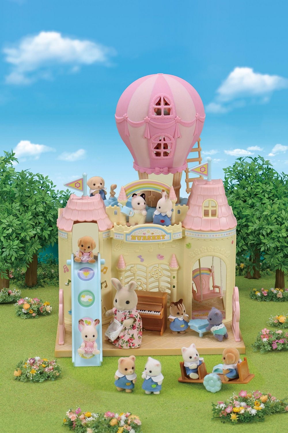 Ensemble de jeu de la maisonnette ballon pour bébé Calico Critters avec figurine, meuble et accessoires