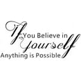 thumbnail image 4 of VogueV Inspirational Quote Wall Decal, Believe Anything Is Possible, Large Black Pvc Sticker for Office & Bedroom, Peel-And-Stick Motivational Mural, 1Pc Believe Yourself English Poem Wall Sticker, 4 of 4