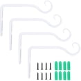 thumbnail image 1 of Paquete de 4 Soportes Colgantes para Plantas de 7.3 Pulgadas, Ganchos Metálicos Rompeviento para Pared y Cerca, Colgador Decorativo para Comederos de Aves, Maceteros, Faroles, Campanillas de Viento,, 1 of 6