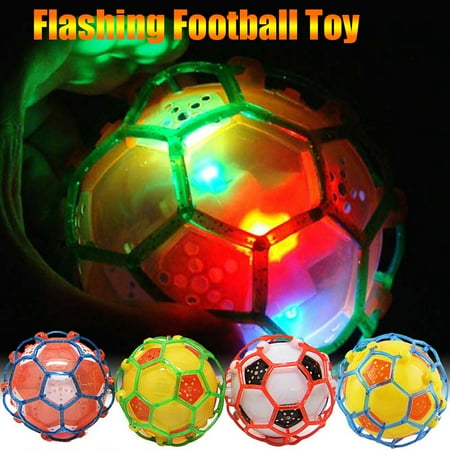 High Football Step - Flashing Light UNBreak Football Ball Kid TPR Flashing High Bouncing Balls