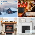 thumbnail image 4 of Magnetic Fireplace Cover, Fireplace Blocker Blanket for Heat Loss, Indoor Fireplace Draft Stopper with 14 Magnets for Iron Frame, Fire Place Blanket for Insulation Black 73*100cm, 4 of 5