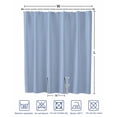 thumbnail image 4 of Split Shower Curtain for Transfer Bench, Pure Light Blue Fabric Shower Curtains for Bathroom, Simple Solid Color Tub Sliding Transfer Bench Waterproof Bath Curtains 72"x72", 4 of 9