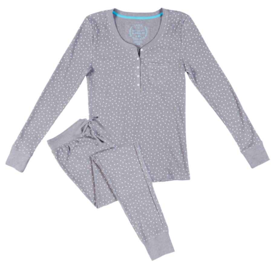 Blue Striped Long Sleeve Thermal Pajama Top/Pants Set XL Jane & Bleeker