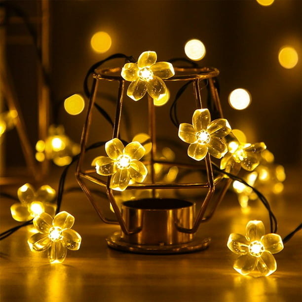 Cadena de luces JACUXLSS Cherry Blossom, 10 m, 100 LED USB, color blanco cálido