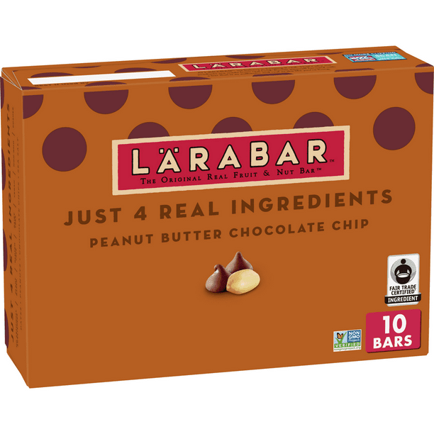 Larabar Peanut Butter Chocolate Chip, Gluten Free Vegan Fruit & Nut
