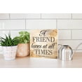 thumbnail image 4 of Friend Loves All Times Marbled Cream 10 x 10 Wood Tabletop Sign Plaque, 4 of 4