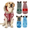 thumbnail image 1 of SPRING PARK Vintage Snowflake Elk Pattern Holiday Reindeer Dog Knitted Hooded Sweaters for Christmas, 1 of 7