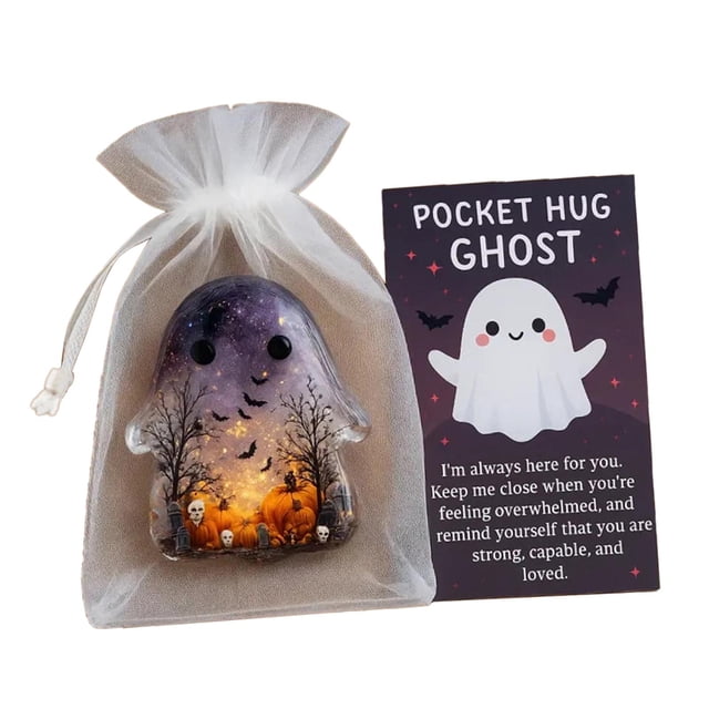 Mini charm Pocket Comfort Specter, recuerdo decorativo Pocket Hug Specter de acrílico Púrpura