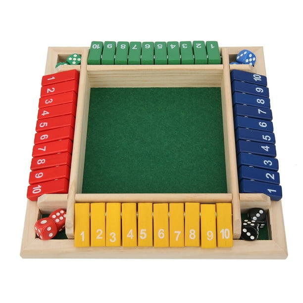 Juego De Mesa Shut The Box De Madera Con Fieltro Verde, Para 1-4 Jugadores, Ideal Para Viajes Y Fiestas, Entrenamiento Mental