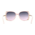 thumbnail image 4 of Womens Luxurious Metal Side Rhinestone Jewel Trim Butterfly Sunglasses Pink Smoke, 4 of 4
