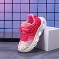 thumbnail image 7 of Rokment Toddler Little Boys Girls Gradient Heart Light up Walking Shoes Lightweight Breathable Tie Dye Mesh LED Flashing Running Tennis Sneakers, 7 of 7