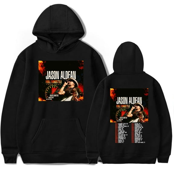 Jason Aldean Full Throttle Tour 2025 Hoodies Merch Women Men Fashion Casual Hooded Sweatshirts