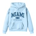 thumbnail image 3 of WOYY Girls Hoodie Miami Print Long Sleeve Pullover Hooded Sweatshirt for Kids, Sizes 2-13, 3 of 3