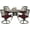 Chili Red, variant on MEETWARM 5-Piece Outdoor Patio Dining Set, All-Weather Cast Aluminum Patio Conversation Set for Backyard Garden Deck with 4 Cushions Swivel Rocker Chairs and 35.4" Round Table, Ocean Blue