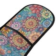 thumbnail image 2 of 35" x7" Double Oven Mitt Heat Resistant Oven Gloves Withstands Up to 200°C for Kitchen Baking & BBQ Vibrant and Colorful Flower, 2 of 6