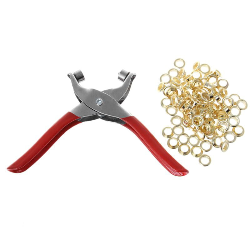 100 PCS Eyelets Grommet Pliers Eyelets Set Tools For DIY Shoes Clothes Manual 