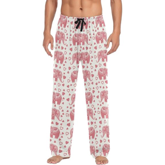 GZHJMY Elephant Pajama Pants for Men, Lounge Pants Lightweight Men Pajama Bottoms with Drawstring Pockets, Christmas New Year Birthday Gifts, X-Large