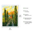 thumbnail image 2 of Italian Earth - Italy - Italian Villa Cypress Trees - From an Original Watercolor Painting by Robin Wethe Altman - Master Art Print (Unframed) 9in x 12in, 2 of 4