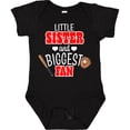 thumbnail image 3 of Inktastic Little Sister and Biggest Fan Baseball Glove and Bat Girls Baby Bodysuit, 3 of 5