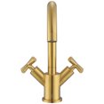 thumbnail image 4 of Ancona Ava Series Single Hole Cross Handle Bathroom Faucet in Titanium Gold Finish, 4 of 6