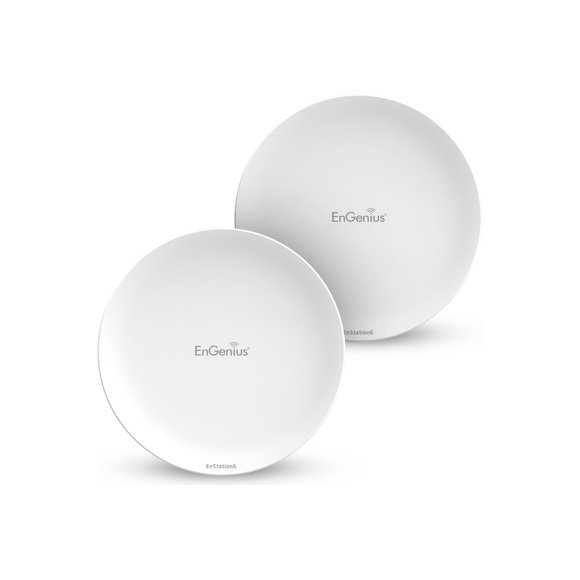 EnGenius EnStation 6 - Kit - wireless bridge - Point to Point, outdoor, AX1200 - Wi-Fi 5, Wi-Fi 6 - 5 GHz - wall / pole mountable (pack of 2)