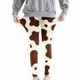 thumbnail image 5 of Lutiedan Cow Print Legging for Girls High Waisted Athletic Workout Pants Casual Full Length Running Leggings Size 3-8, 5 of 7