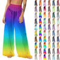 thumbnail image 1 of Pincandy Women's Cover Up Pants Sheer Sarong Coverups Summer Boho Beach Pant Elastic Waist Palazzo Cover Up Pants, 1 of 7