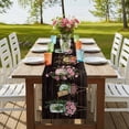 thumbnail image 4 of Table Runners 72 Inches Long Dress Scarves, Pink Spring Floral Farmhouse Kitchen/Dining Table Runner, Coffee Tablerunners, Farmhouse Botanical Wooden Retro Art 16x72 Inch, 4 of 9