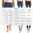 thumbnail image 3 of Women's Stretch Denim Capri Pants with Pockets, Mid Distressed Hem Casual Summer Stretchy Cropped Trousers Bottoms, Solid Color Trendy Comfy Daily Wear Travel Essentials | Aestivo,Blue L, 3 of 9