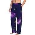 thumbnail image 2 of Fotbe Eggplant Men's Pajama Pants,Sleepwear Pants,Pj Bottoms Drawstring And Pockets-Medium, 2 of 9