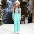 thumbnail image 2 of Staki Snow Suit for Kids Winter Fleece Girls Windproof Snowboarding Warm Snowsuit Kids Snow Suits 6Y,7Y,8Y,9Y,10-14Y(Mint Green,8-9 Years), 2 of 9